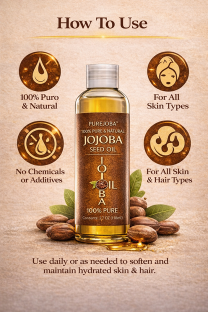 Golden Jojoba Oil - Deep Hydration & Natural Skin Balance